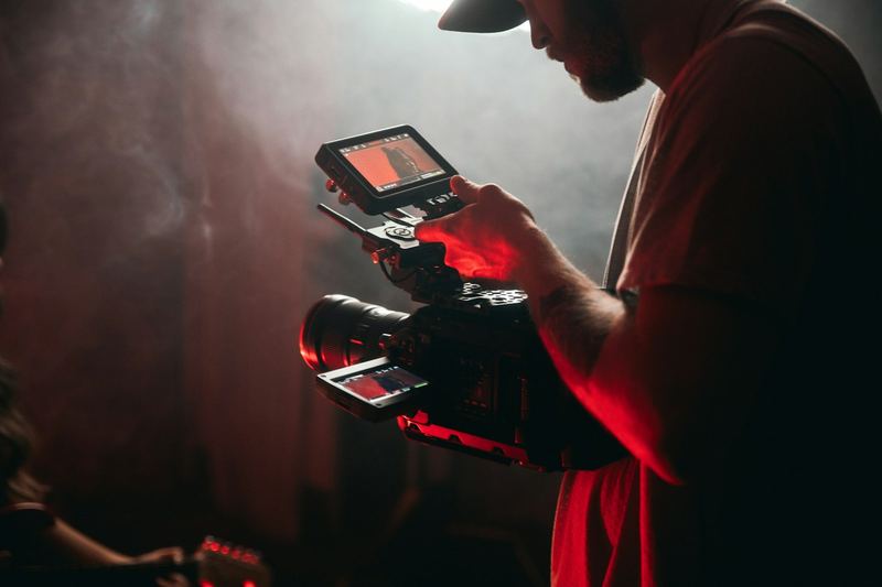 Videógrafo con su cámara