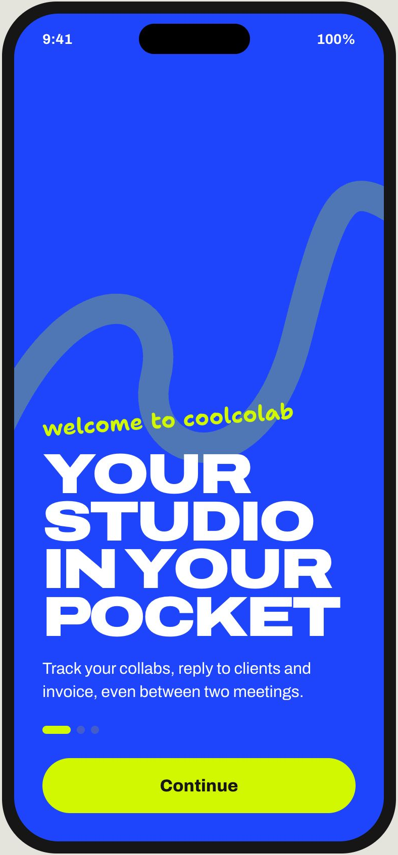 Coolcolab home screen on mobile