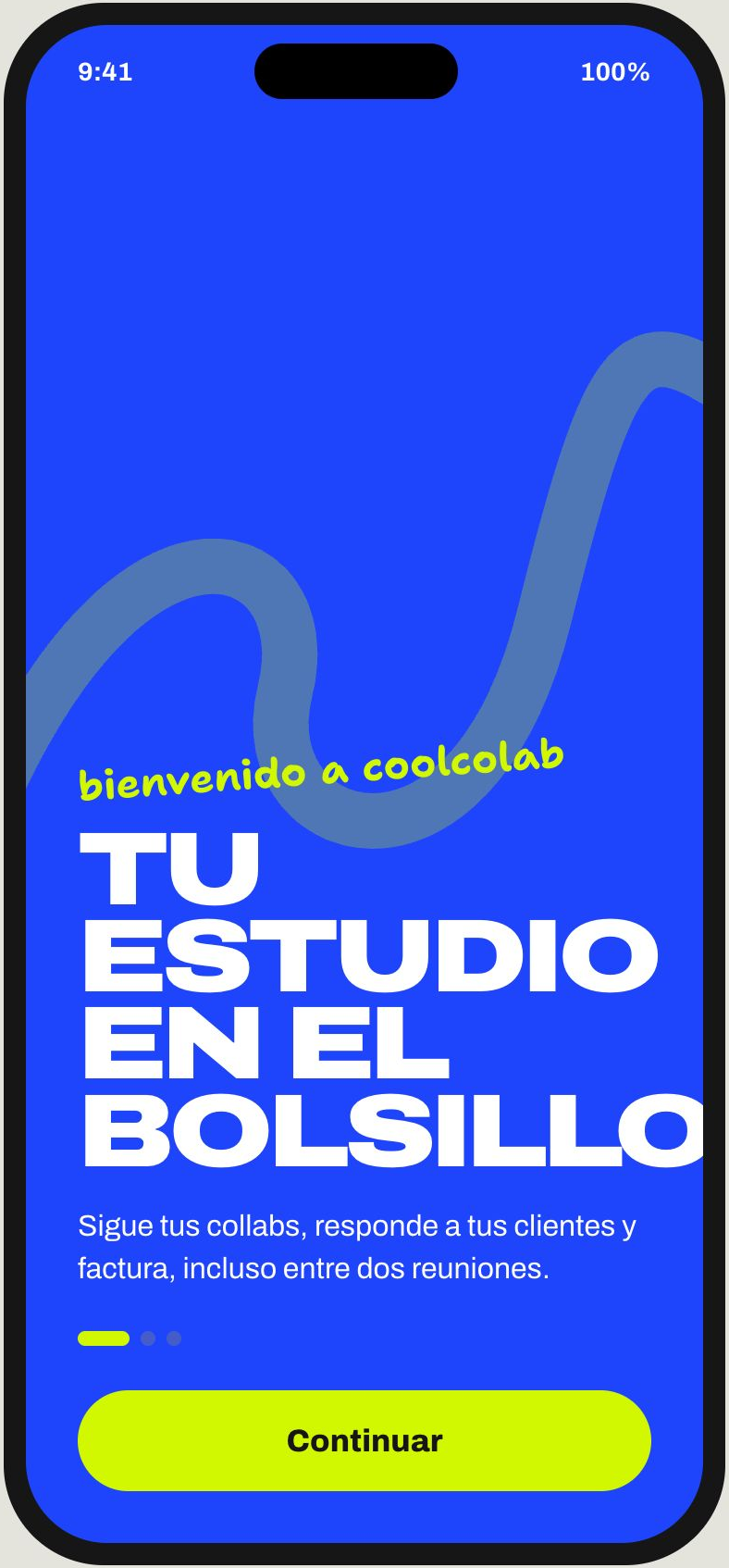 Inicio de Coolcolab en el móvil